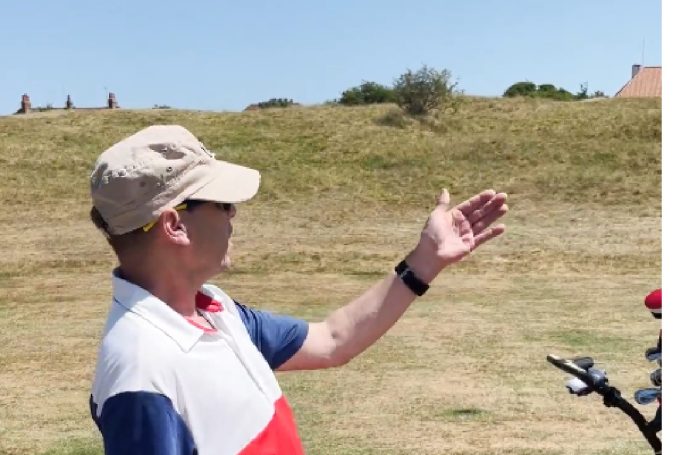 Terry describing he's tee shot