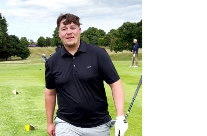 Harry buzzing. Best drive of the day