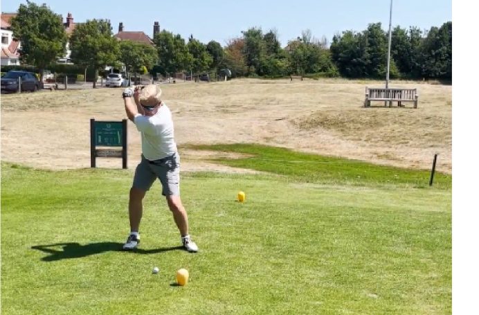 1st tee shot of the day (Dave)