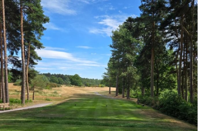 A straight tee shot is needed here