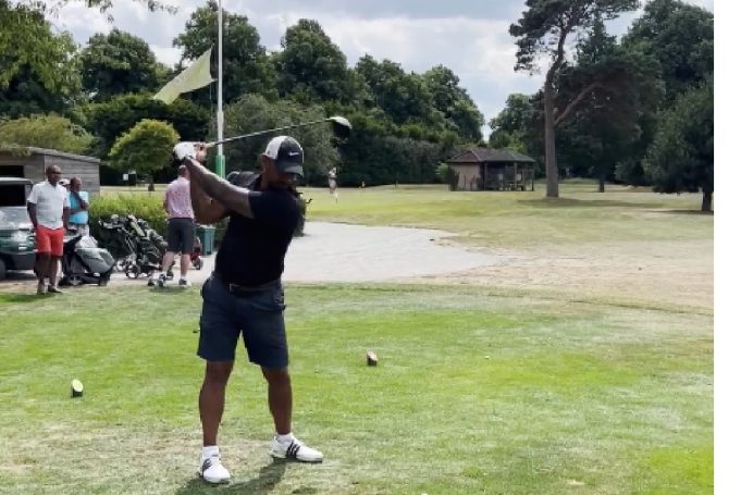 1st tee shot of the round (Dwayne)